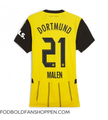 Borussia Dortmund Donyell Malen #21 Hjemmebanetrøje Dame 2024-25 Kortærmet